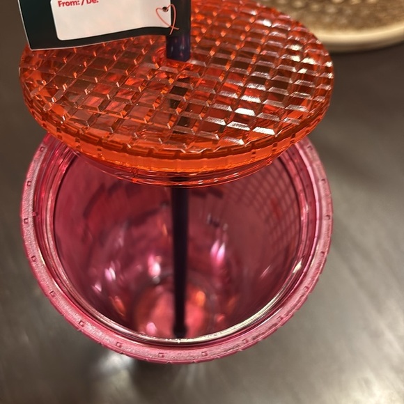 NWT Starbucks Red and Black Patterned Tumbler - Picture 3 of 4